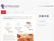 Tablet Screenshot of lacinnamonbread.com